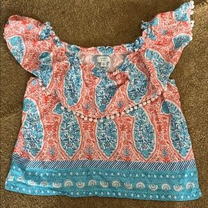Colorful Paisley Off-Shoulder Top